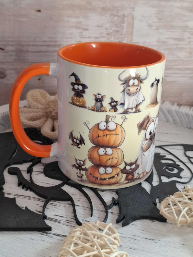 Mug orange halloween