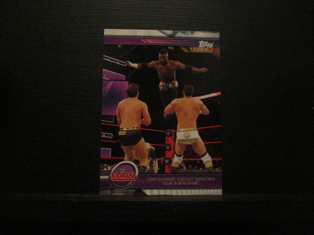 Cedric Alexander &amp; Goldust Defeat Drew Gulak &amp; Ariya Daivari - Champions Original Trading Card #46