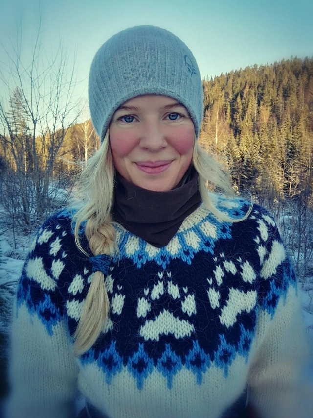 Wilderness Sweater Kit - Col 22 (White and Heaven Blue Lopi Mix) - Wool & Pattern - Linka Neumann
