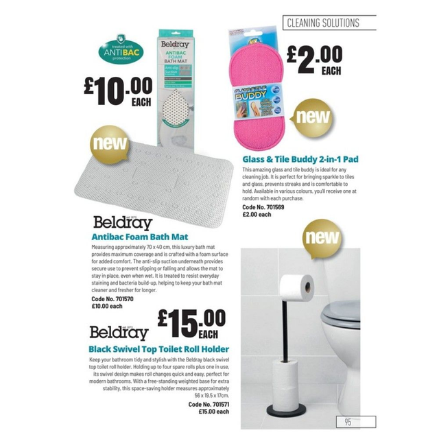 Beldray Antibac Foam Bath Mat