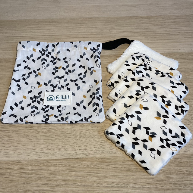 Lot de 5 lingettes - Losange  