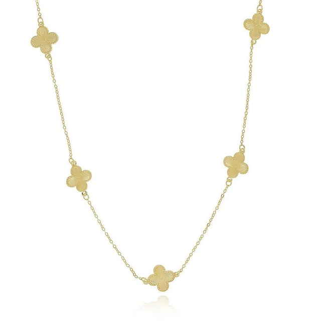 Colar Trevo 5x Dourado - Ouro
