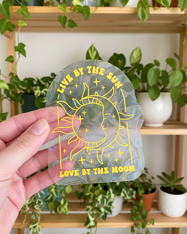 Attrape soleil sticker de fenêtre Live by the sun Love by the moon