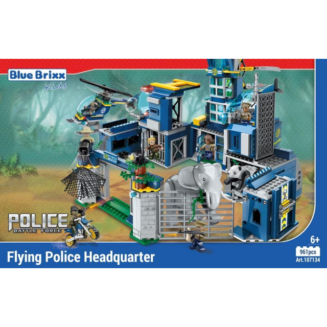 BlueBrixx-Kids 107134 Waldpolizei: fliegende Polizeistation
