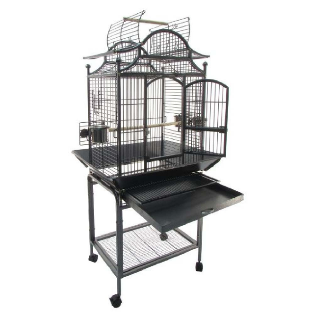 Papageienkäfig TOPMAST Bologna, anthrazit, 56 x 42 x 145 cm