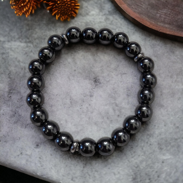 Mental/Bracelet en Hématite - 8 MM