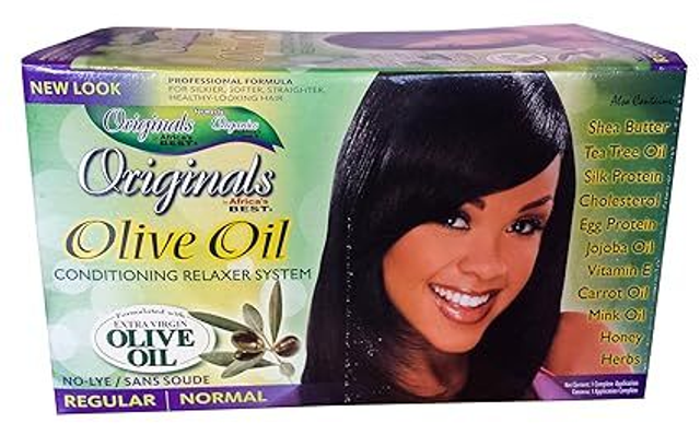 Africa's Best Originals Olive Oil Conditioning Relaxer System for Women, Regular/Normal