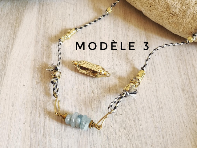 Collier Ottawa doré 2 pendentifs 