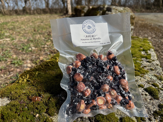 "Apéro" mélange myrtilles et noisettes - 100g