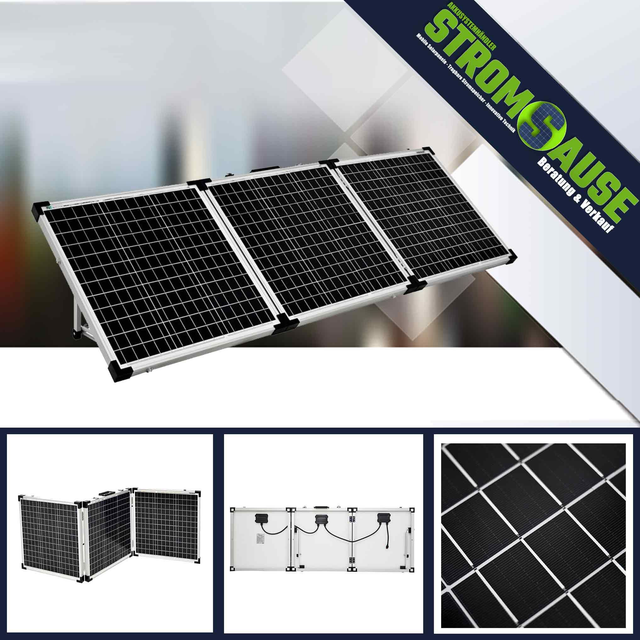 a-Tronix 150 Watt Solar- Alukoffer inkl. Adapterkabel für z.B. Ecoflow- Powerstations