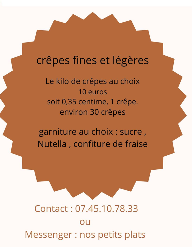 crêpes 1 kilo