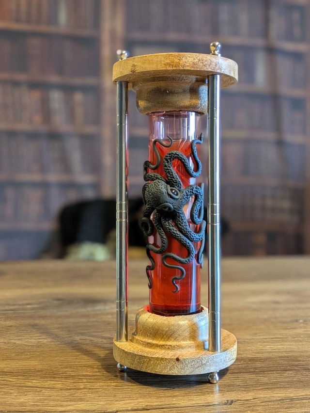 Sablier Tube pieuvre 1mn Rouge