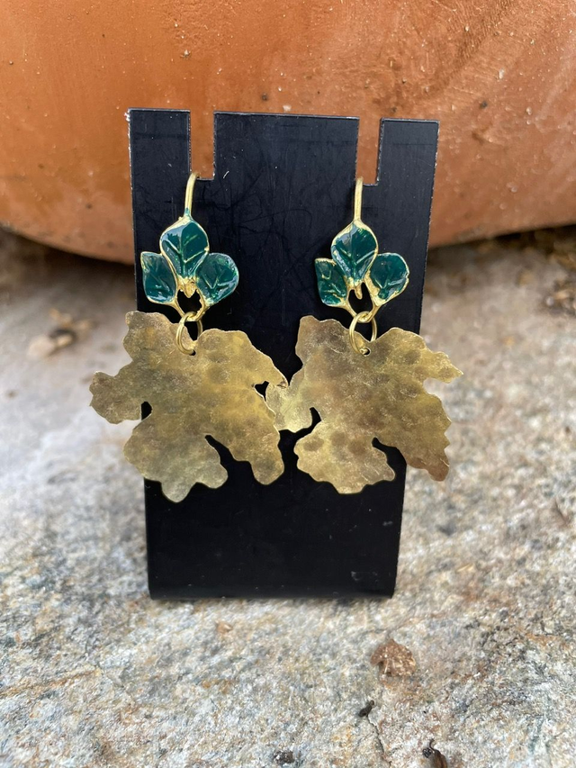 Pendientes Hoja de Parra pequeños