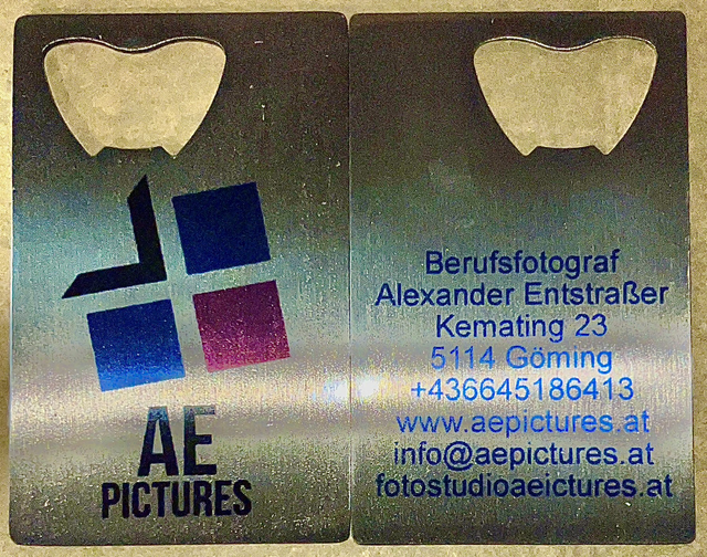 Edelstahl Flaschen offner individuell bedruckbar einseitig 