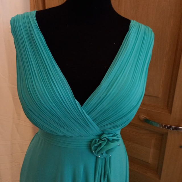 Robe de soirée vert d'eau