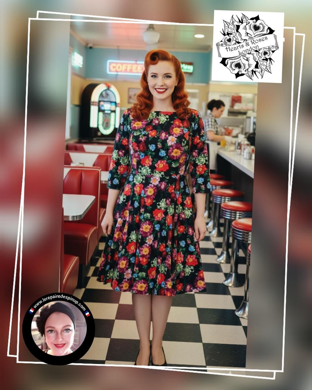 Robe Hearts &amp; Roses Jessica Floral T44