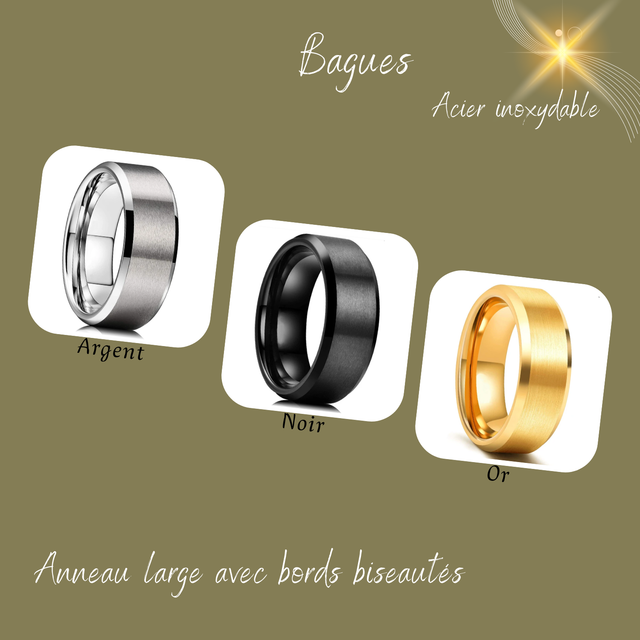 Bague avec Bords biseautés