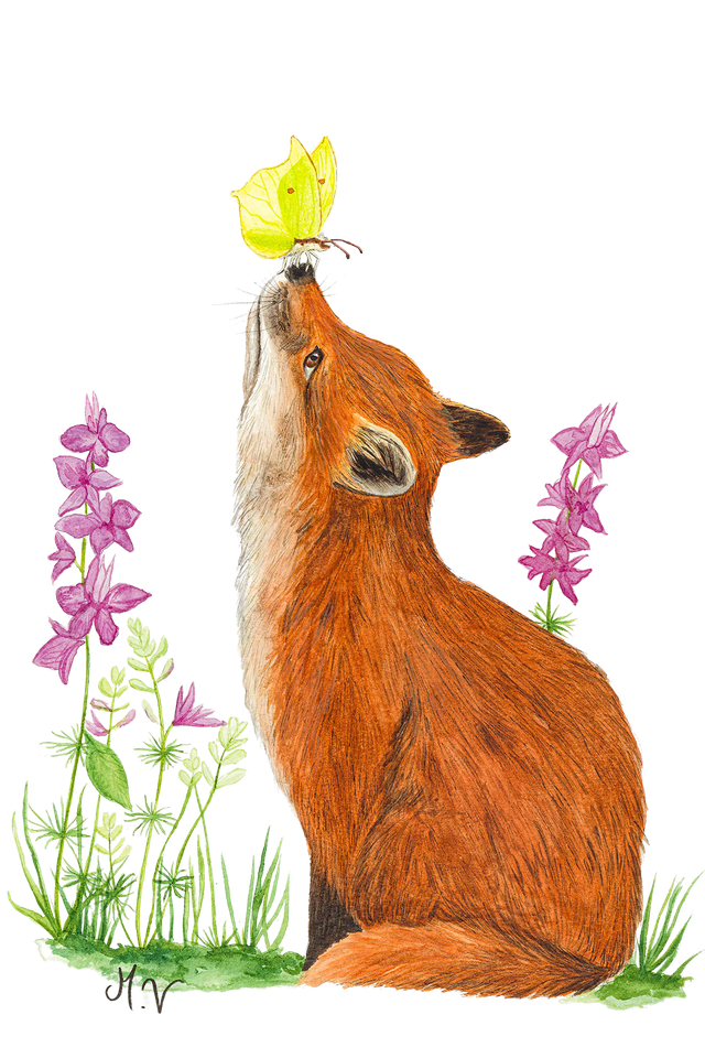 " Douce rencontre " - tirage d'art A4