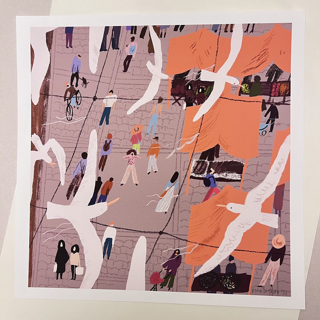 Helsinki market square, 20x20cm