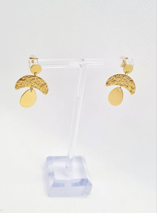 Clous d'oreilles (clous) "Aurore" en acier inoxydable or 