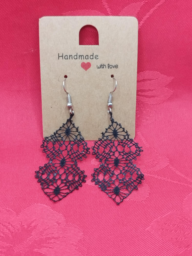 Boucles d'oreilles noire 