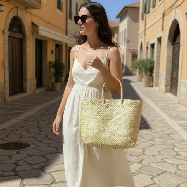PERLA | SAC EN PAILLE DE PALMIER