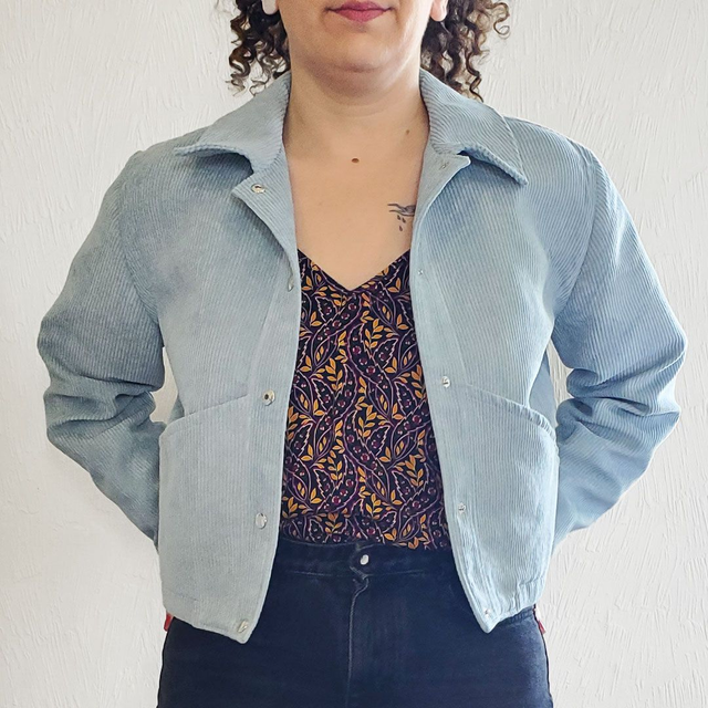 ALBANE - velours ciel - T.XL/42