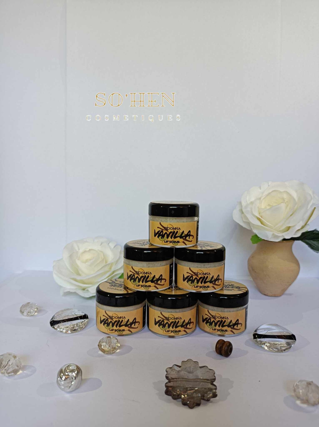 Gommage à lèvres au sucre à la vanille , + Baume a lèvres 