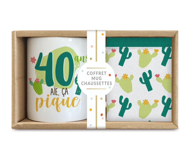 Coffret Mug Chaussettes 40ans 