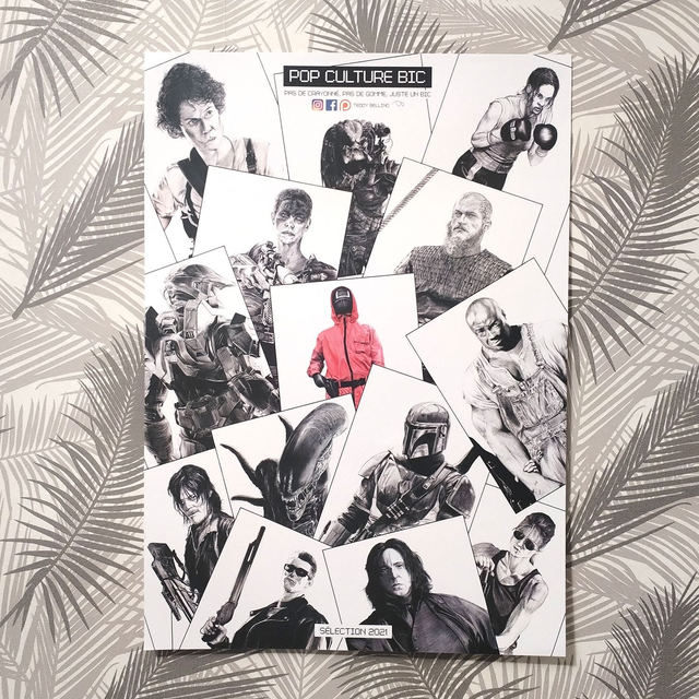 Affiche "pêle-mêle" Pop Culture BIC