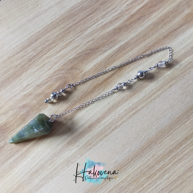 Pendule facettée Vésuvianite - 0075PD