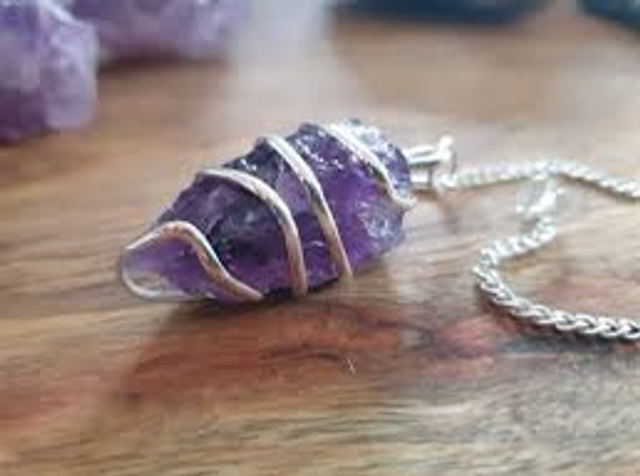 Amethyst Wire Wrap Pendulum