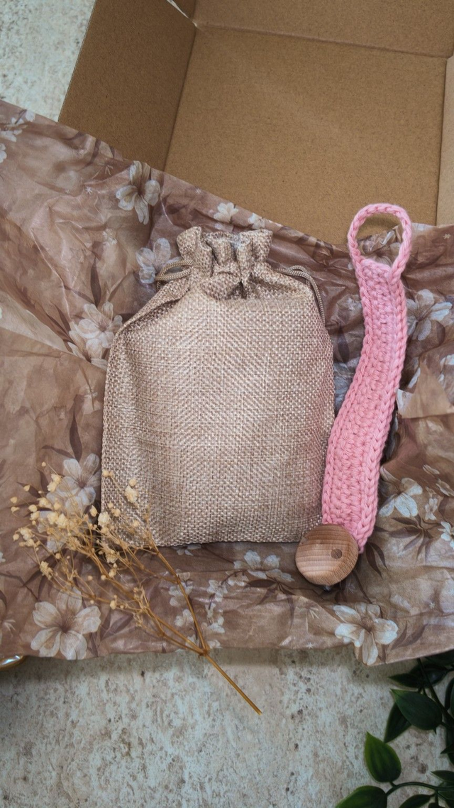 Duo Essentiel – Lange & attache-tétine crochetée