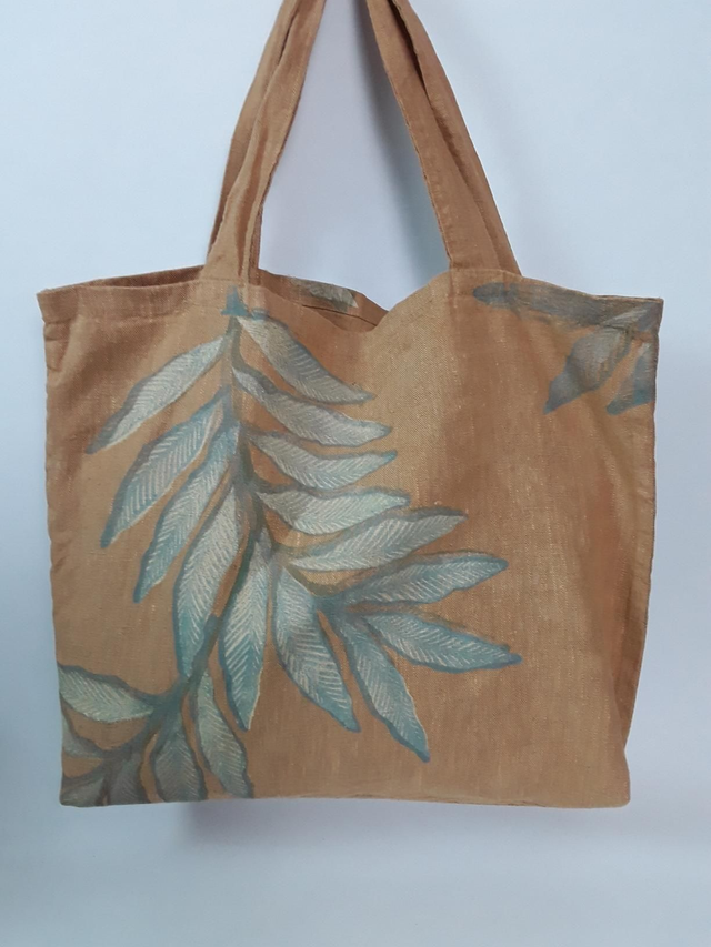 Cabas  en lin Oiseleurs 