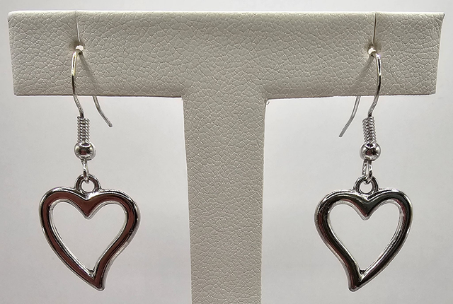 Hollow Heart Earrings.