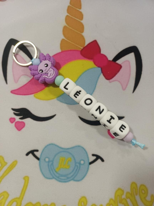 Porte clés 1 branche Axolotl