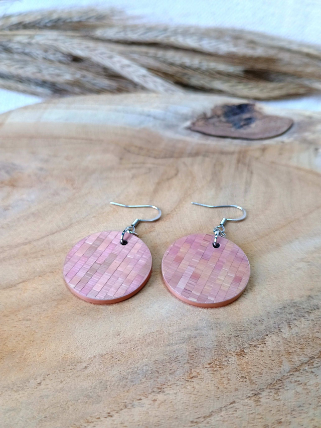 Boucles d'oreilles SIMPLE Mosaïque - Nude