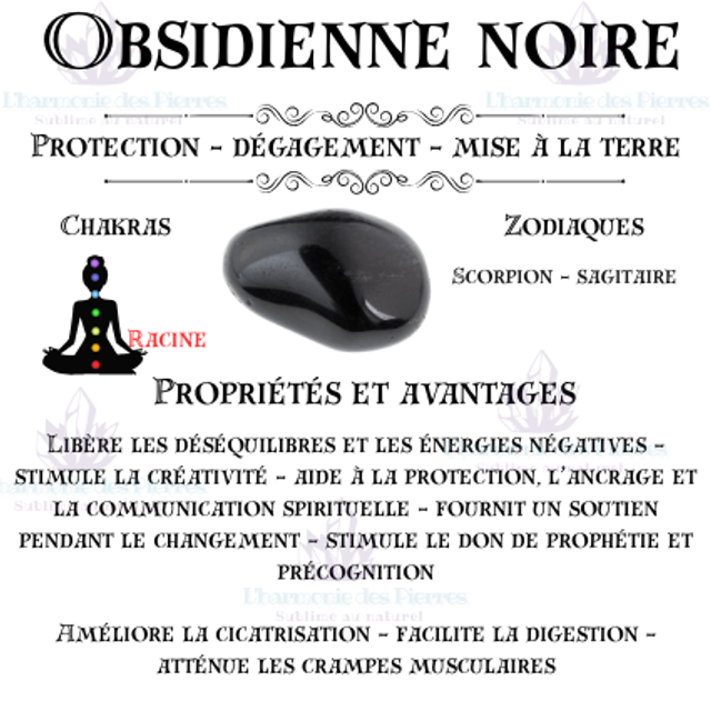 Bracelet cœur Obsidienne 8 mm
