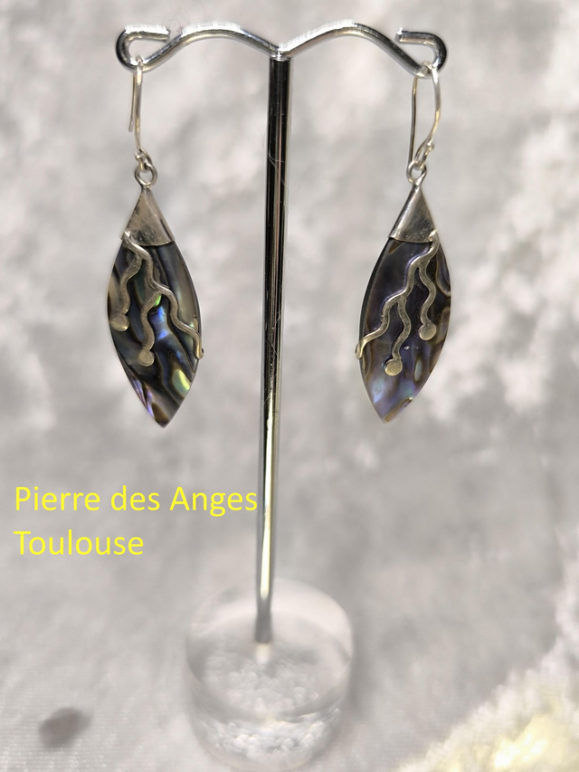 Boucle d'Oreilles Nacre Abalone