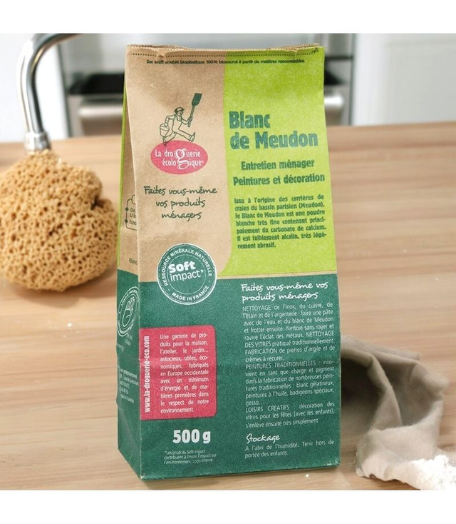 DROGUERIE ECOLOGIQUE blanc de Meudon (carbonate de calcium) 500gr