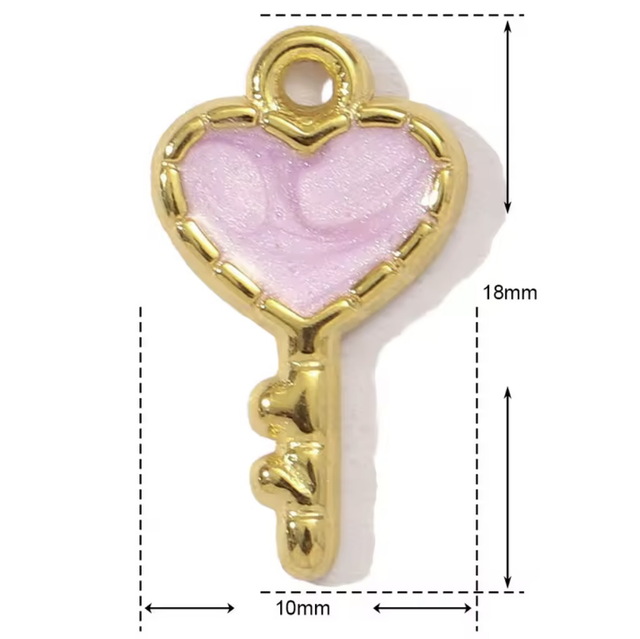 Charm chiave lilla