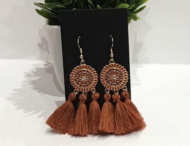 Brown Dangling Earrings- BRDE34