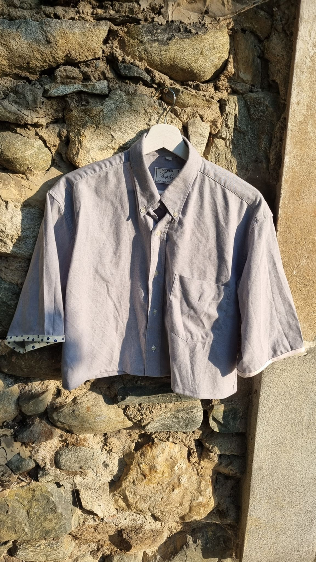 Chemise upcyclée grise