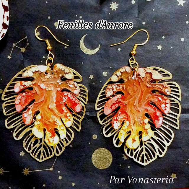 Boucles d’oreilles "Feuilles d'Aurore"