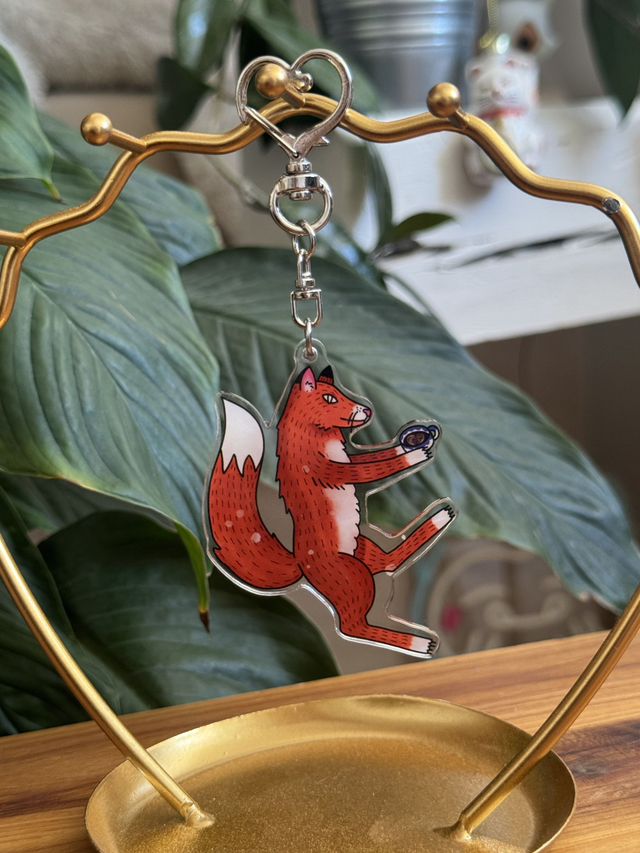 KEYCHAIN : COFFEE FOX