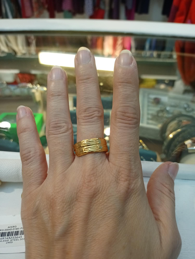 Anillo estrías ajustable