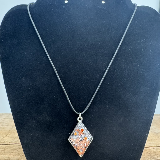 Silver & Gold Flakes Necklace