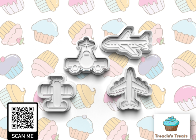 Planes Fondant/cookie stamps with cutters 