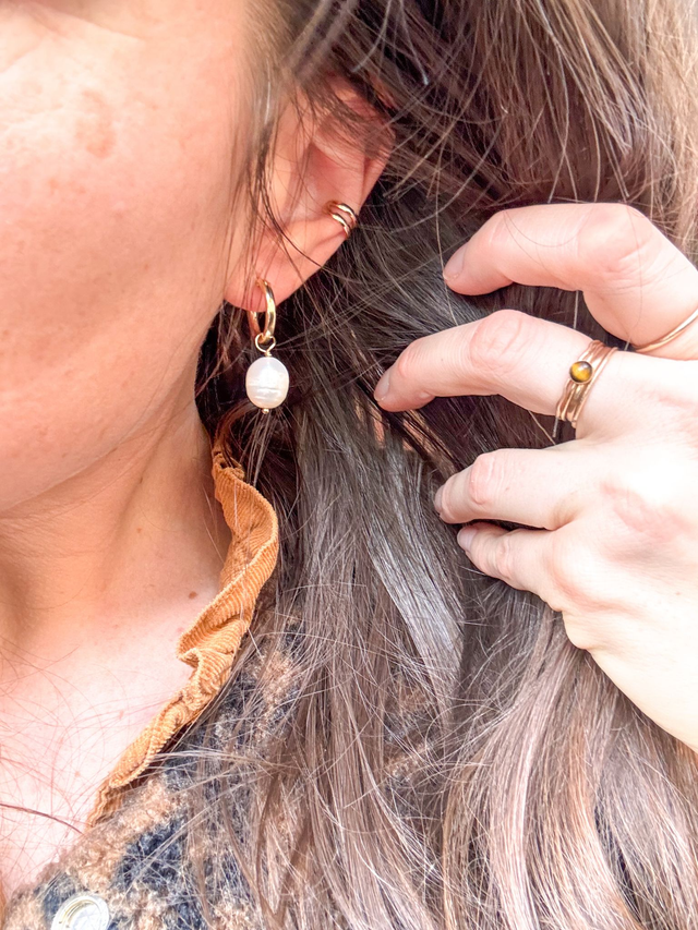 Boucle d’oreille Perles d'eau douce.