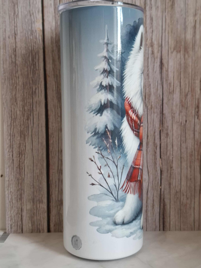 Gourde Canette Samoyède hiver